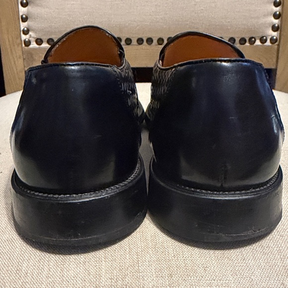 Mezlan Men’s Black Woven Leather Slip-On Loafers, Size 9.5 main image 6